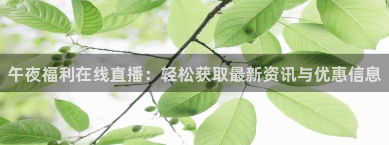 袋鼠体育nba直播：午夜福利在线直播：轻松获取最新资讯与优惠信息